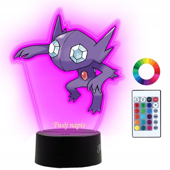 Lampka Nocna z Nadrukiem 3D LED Sableye Pokemon Anime Prezent Plexido