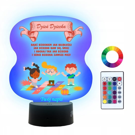 Lampka Nocna z Nadrukiem LED Dzień Dziecka Prezent Plexido