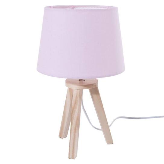 Lampka nocna z różowym abażurem 31 cm Atmosphera
