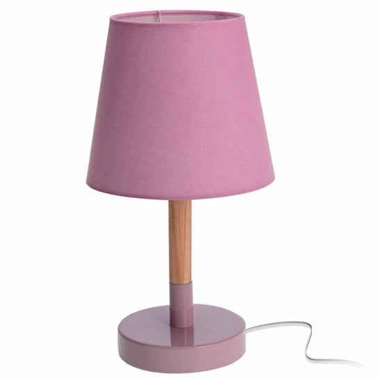 Lampka stojąca z różowym abażurem, 17 cm H&S Decoration