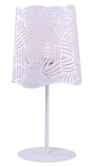 Lampka stołowa biała metalowa Maracana 41-18024 Candellux Lighting
