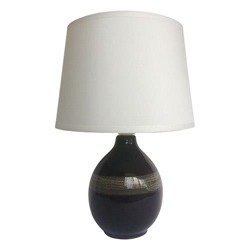 Lampka stołowa ceramiczna ROMA BLACK, E14 czarny/beżowy, 3206 Struhm Struhm