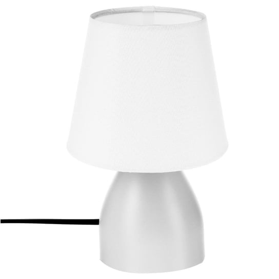 Lampka stołowa CHEVET, metalowa, 19 cm, biały Atmosphera