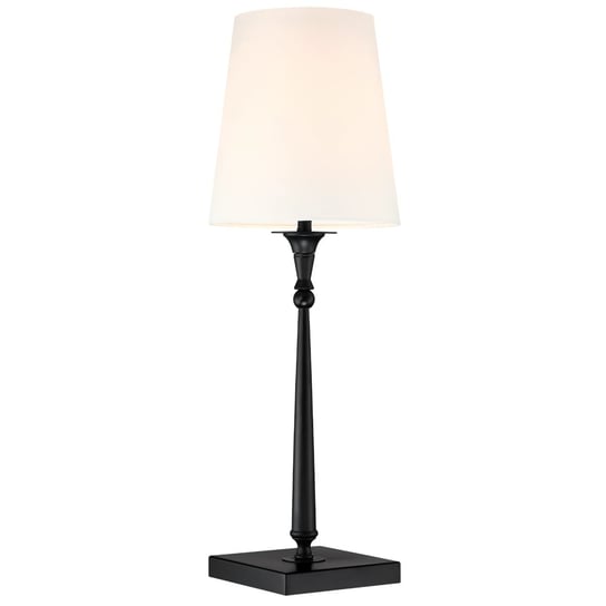 Lampka stołowa do salonu Austin T01241BK-WH Cosmolight metal tkanina czarna biała Cosmolight