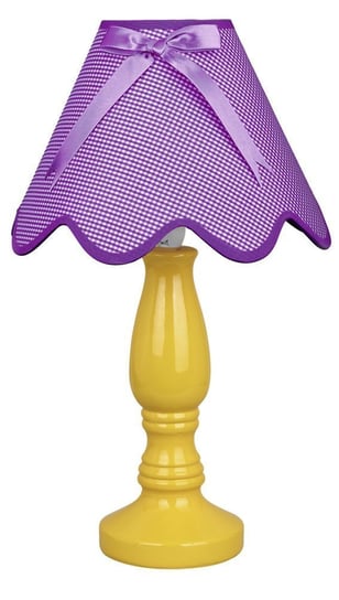 Lampka Stołowa Nocna Ceramiczna Żółto-Fioletowa 60W E27 Lola Candellux 41-84378 Candellux