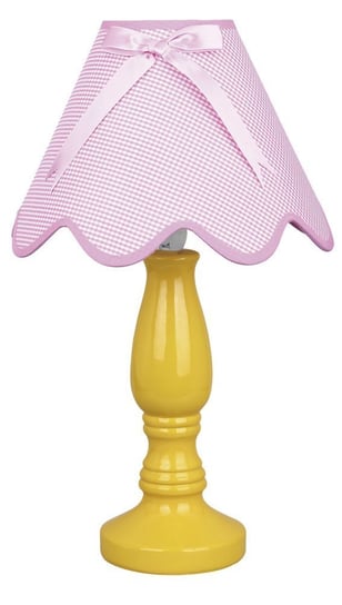Lampka Stołowa Nocna Ceramiczna Żółto-Różowa E27 Lola 41-84354 Candellux