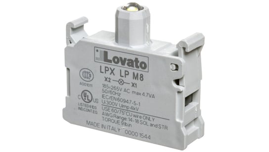 Lampka sygnalizacyjna LED biała 185-265V AC LPXLPM8 LOVATO