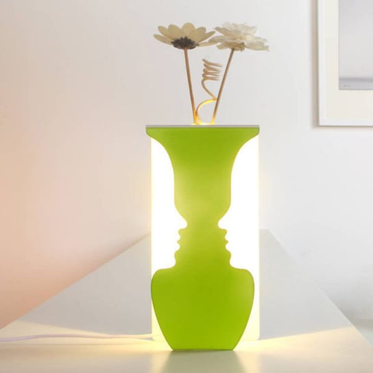 Lampka twarzowa, zielono-biała, 20 cm Gift World