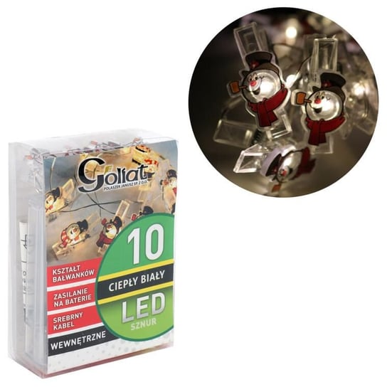 LAMPKI 10 LED GŁOWA BAŁWANKA NA KLAMERKACH Inna marka