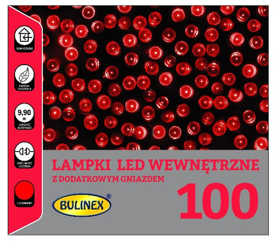 Lampki Bulinex 100led czerwone 9,9m Bulinex