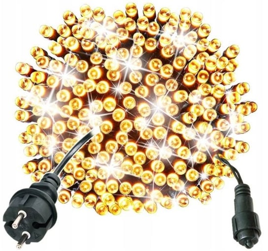 Lampki Choinkowe 300 LED Zewnętrzne Stałe Flash Ciepła Biel Inna marka