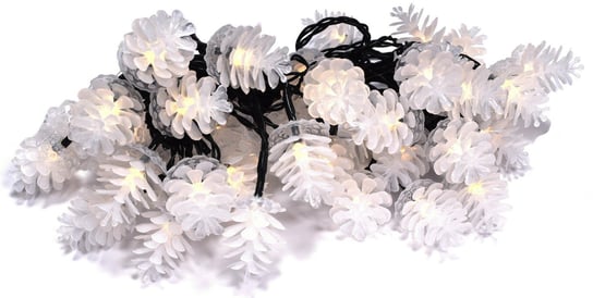 Lampki choinkowe, 40LED szyszki, 15m, barwa ciepła, biała Retlux