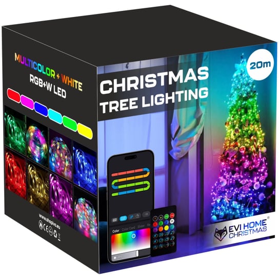 Lampki Choinkowe Świąteczne Kolorowe Sterowanie Z Telefonu Bt 200 Led 20M + App Inna marka