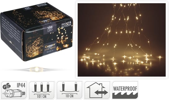 Lampki Choinkowe Świąteczne Ozdobne 100 Led Dekoracyjne Z Programator Na Druciku Ciepłe Białe Hurtowniak