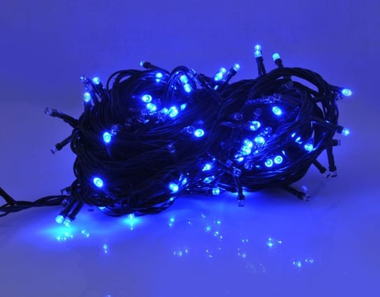 Lampki choinkowe wewnętrzne ELMAK, 100 diod LED, 9 m, 6 W, barwa niebieska Elmak