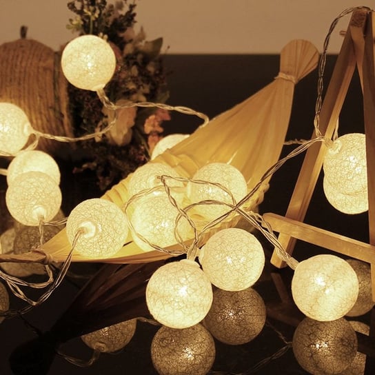 Lampki dekoracyjne LED cotton balls - białe Magboss Sp z o.o. S.K.