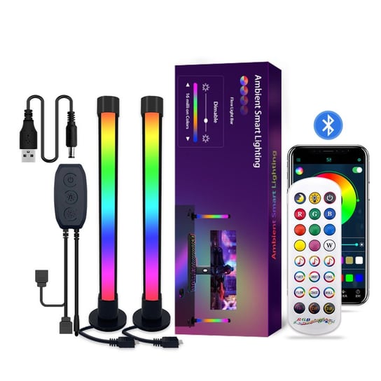 Lampki Kolumny Led Smart Desk Rgb App Bt Usb Game Inna marka