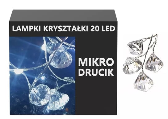 Lampki Kryształki 20 LED Druciki Mikro na Baterie ZB Inna marka