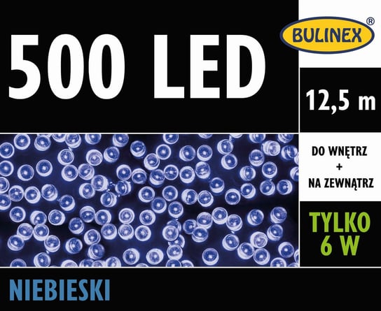Lampki Led Bulinex 500Led Kolor Niebieski 12,5M Bulinex