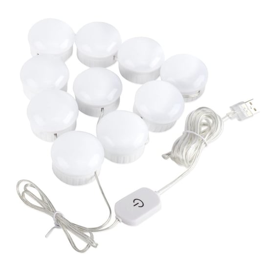 Lampki LED na lustro toaletki 10 szt USB Hedo