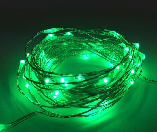 Lampki LED zewnętrzne ŁEZKI 12V 5m 50LED  zielone IP65 Prescot