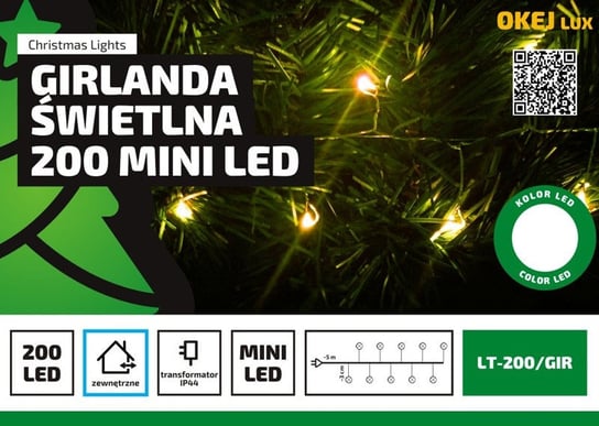 Lampki na druciku MULTIMIX, 200 LED, nr 1786, czerwone Multimix