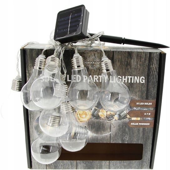 Lampki Ogrodowe Żarówki Solar Łańcuch LED Girlanda Sokomedica