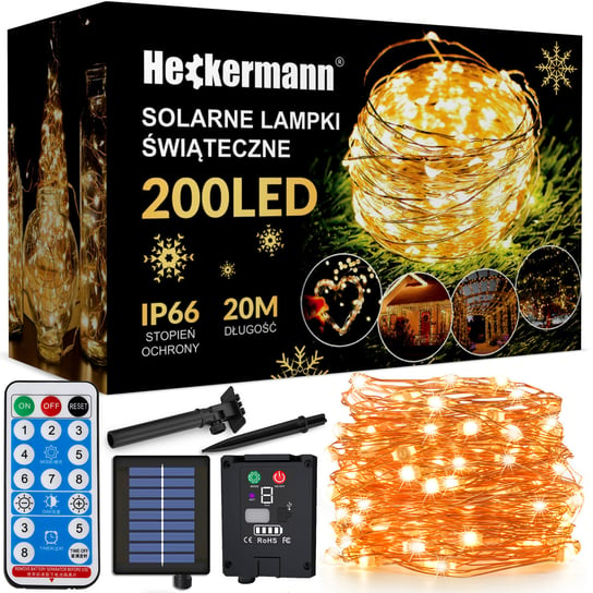 Lampki Solarne Heckermann Vct-Slc-21 200Led Warm Heckermann