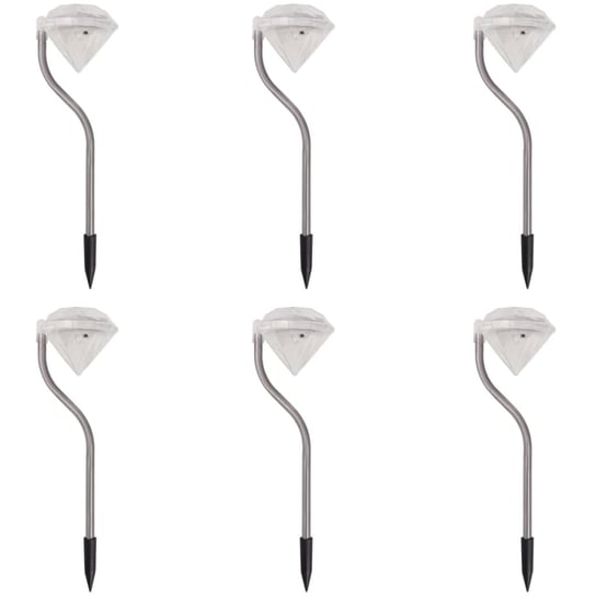 Lampki solarne ogrodowe VIDAXL, LED, 9x7,8x29,5 cm, 6 szt. vidaXL