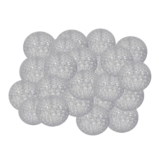 Lampki SPRINGOS CL0051 Cotton balls, 30xLED, 6,1 m, ciepłe białe, szare Springos