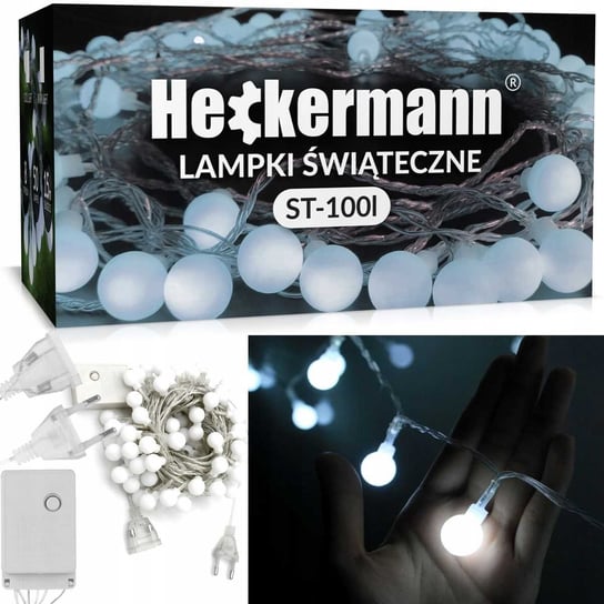 Lampki Świąteczne Heckermann St-100I 50X Żarówka 15M Kulki Cool Heckermann