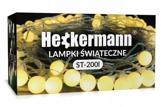 Lampki Świąteczne Heckermann St-200 100X Żarówka 20M Kulki Warm Heckermann
