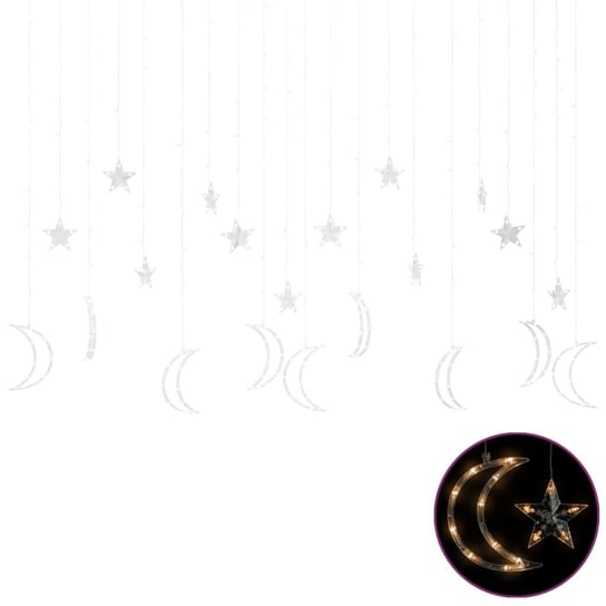 Lampki świąteczne z gwiazdkami i księżycami - 5,3x Inna marka