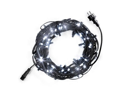 Lampki z dodatkowym gniazdem BULINEX 100 diod LED, 9,9 m, barwa zimna biała/zimna biała flesz. Bulinex