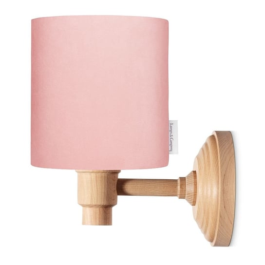Lamps & Company, Kinkiet dla dzieci aksamit do oświtlenia ogólnego, Różowy Lamps&Co