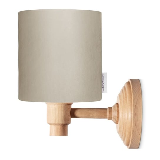 Lamps & Company, Kinkiet dla dzieci aksamit z kablem i wtyczką, Brązowy Lamps&Co