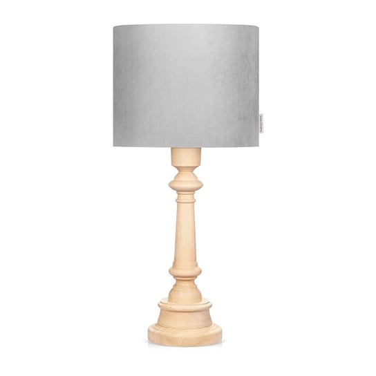 Lamps & Company, Lampa stołowa aksamitny abażur, Szary Lamps&Co