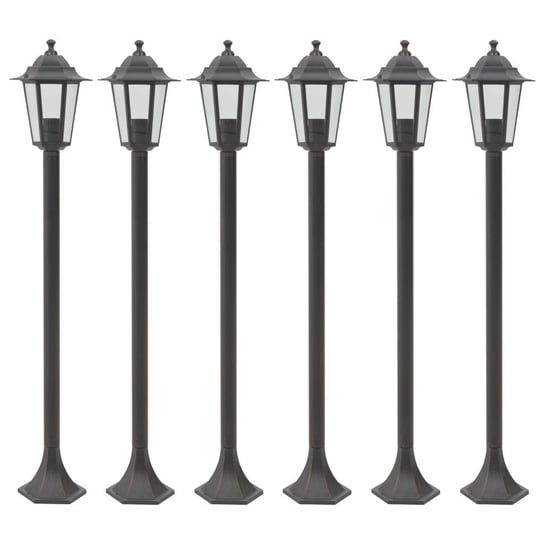 Lampy ogrodowe VIDAXL, brązowe, 110 cm, 6 szt. vidaXL