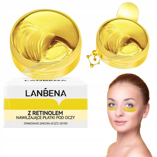 LANBENA MASECZKA POD OCZY P��ATKI ��ELOWE HYDRO��ELOWE RETINOL 60 SZTUK LANBENA