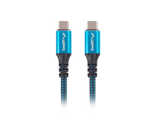 Lanberg, Kabel USB-C M/M USB4 0.5m 100W 8k 30Hz, czarno-niebieski Lanberg