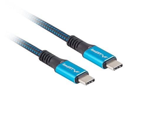 Lanberg, Kabel USB-C M/M USB4 1.2m 100W 8k 30Hz, czarno-niebieski Lanberg