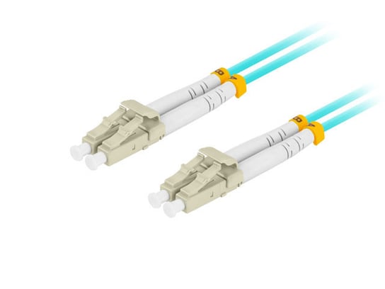 Lanberg, Patchcord światłowodowy mm lc/upc-lc/upc duplex 3.0mm om3 50/125 lszh 10m aqua lanberg Lanberg