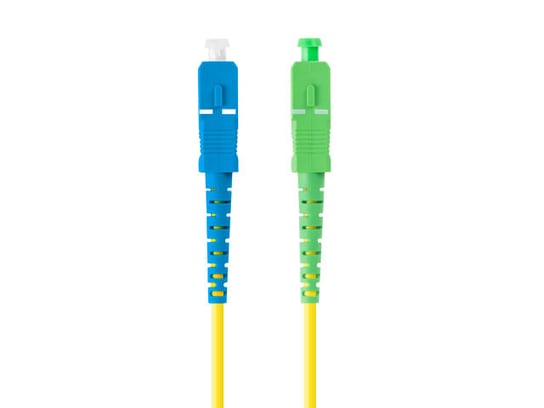 Lanberg, Patchcord światłowodowy SM SC/APC-SC/UPC Simplex 3.0mm LSZH G657A1, żółty, 5 m Lanberg