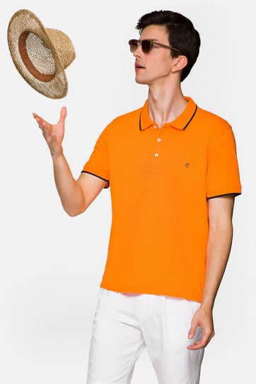 Lancerto, Koszulka męska polo, Dominic, pomarańczowa, rozmiar M Lancerto