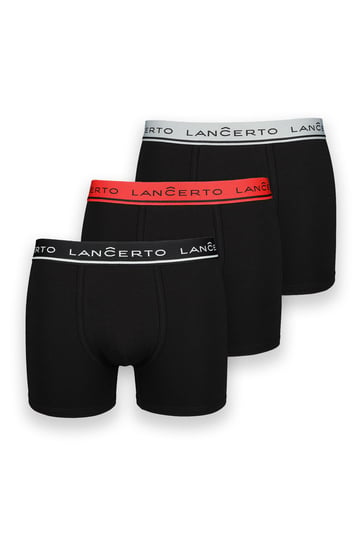 Lancerto, Zestaw 3 bokserek, czarne, rozmiar XL Lancerto