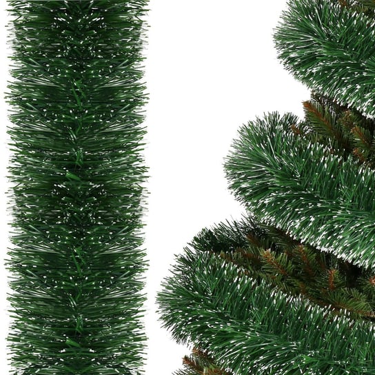 Łańcuch choinkowy 6m zielono-biały, girlanda na choinkę, średnica 15 cm Springos