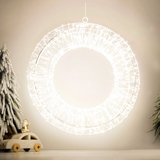 Łańcuch OKTAN pierścień 1800 LED świąteczna dekoracja metalowy 5m Koopman Koopman