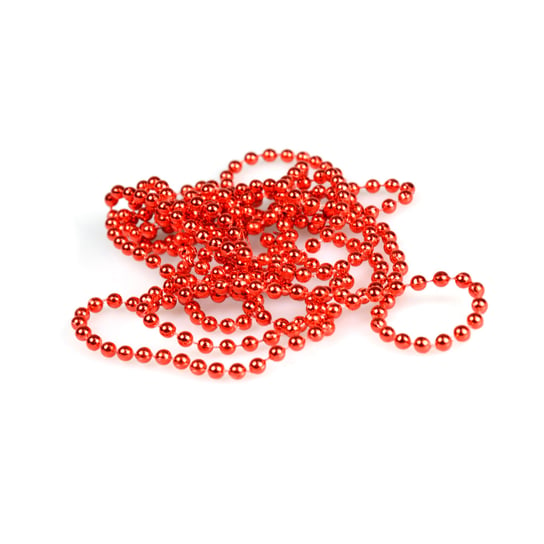 Łańcuch perełki 4mm czerwony Arpex