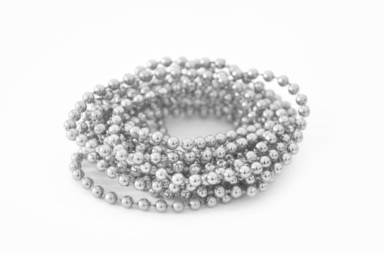 Łańcuch perełki 6mm srebrny Arpex