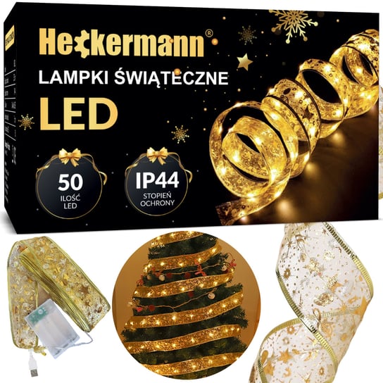 Łańcuch świąteczny LED Heckermann 800L Warm Ozdoba na Choinkę Heckermann